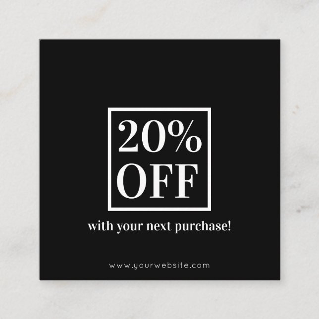 Minimalist  Discount Card (Front)