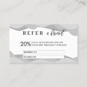 Minimalist Discount Referral Card   Refer a Friend