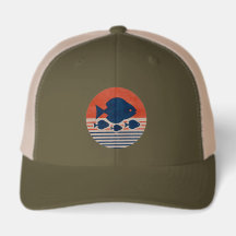 Minimalist Discus & Tetras Mid-Century Art Cap