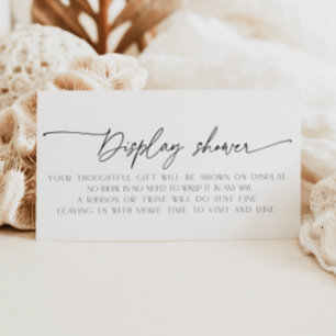 Minimalist Display Shower Bridal Shower Enclosure Card