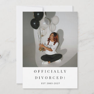 Minimalist Divorce Announcement Photo Card