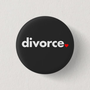 Minimalist Divorce Heart T-Shirt Funny Divorce Button