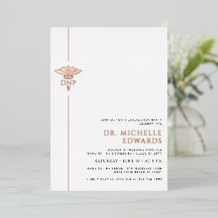 Minimalist DNP Doctor of Nursing Practice Graduate Foil Invitation