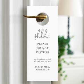 Minimalist Do Not Disturb Wedding Door Hanger