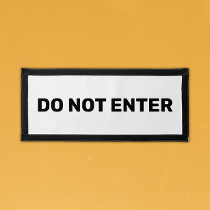 Minimalist Do Not Enter Sign Pennant
