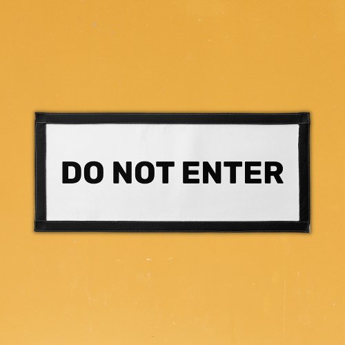Minimalist Do Not Enter Sign Pennant
