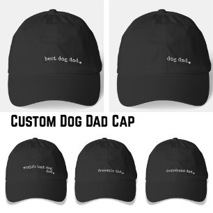 Minimalist Dog Dad Typewriter Paw Print Custom Hat