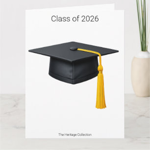 Minimalist Dog Graduation Card Class of 2026 Herit
