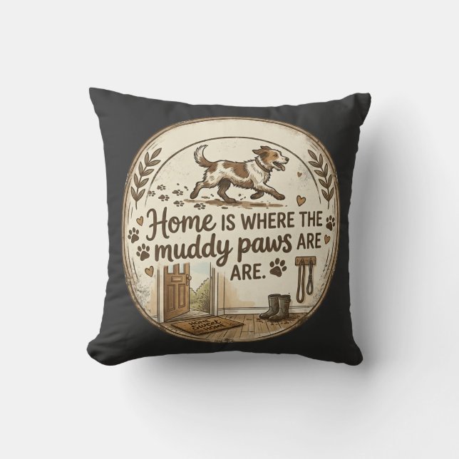 Minimalist Dog Lover pillow (Front)
