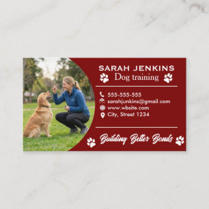Minimalist Dog Trainer Business Card