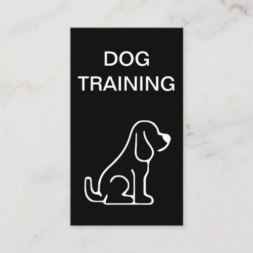 Minimalist Dog Training Business Card