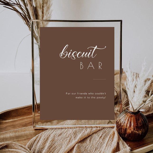 Minimalist Dog Treat Favor Biscuit Bar Wedding Pedestal Sign (Creator Uploaded)