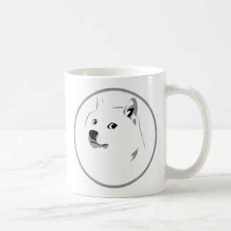 Minimalist dogecoin print coffee mug