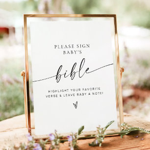 Minimalist Don't Say Baby Game Sign