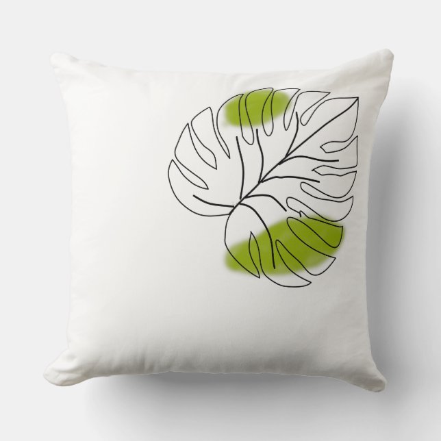  Minimalist Doodle Nature  Throw Pillow (Front)