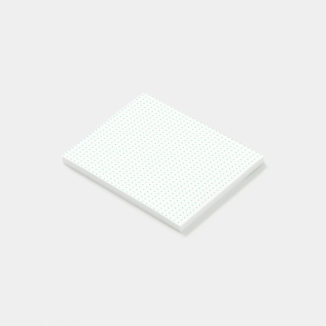Minimalist Dot Grid Post-it® Notes – 4x3" Custom (Angled)