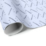 Minimalist Dots n Dashes Indigo Pattern Gift Wrapping Paper