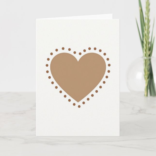 Minimalist Dotted Heart Card (Front)