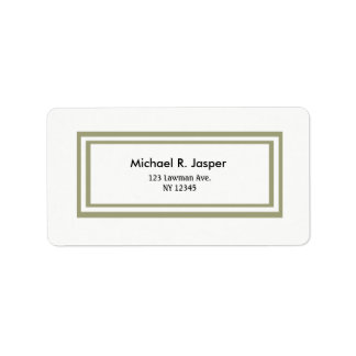 Minimalist Double Gold Frame Label