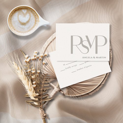 Minimalist Dove Gray RSVP Card