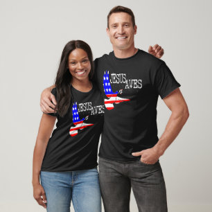 minimalist dove USA JESUS ​​SAVES T-Shirt