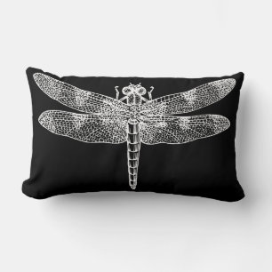 Minimalist Dragonfly Wing Detail Nature Lumbar Pillow