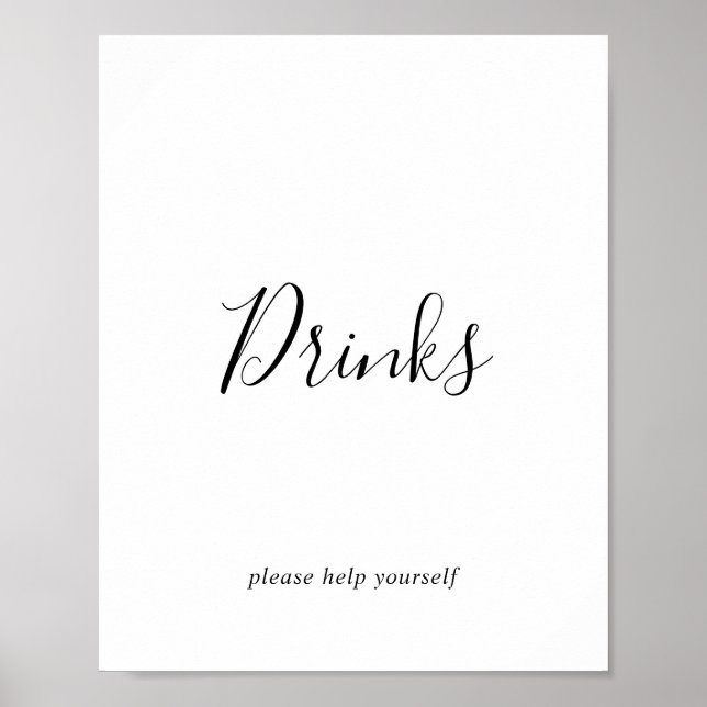 Minimalist Drinks Sign (Front)