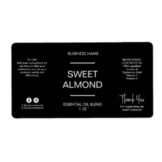 Minimalist Dropper Bottle Black Labels