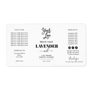 Minimalist Dropper Bottle Product Label Logo