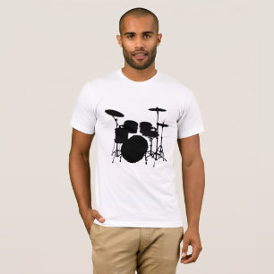 Minimalist Drum Kit Silhouette Tee