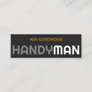 Minimalist Dual Colors Handyman Signage Mini Business Card