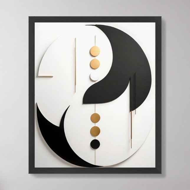 Minimalist Duality Framed Art (Framed Front)