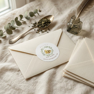 Minimalist Duckling Baby Shower Envelope Seal