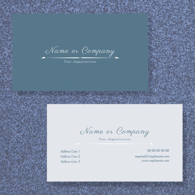 Minimalist Dusty Blue Business Card (Dusty Blue Business Card)
