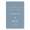 Minimalist Dusty Blue Custom Wedding Welcome Sign