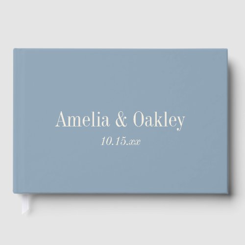 Minimalist Dusty Blue Elegant Wedding Custom