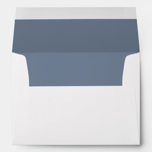 Minimalist Dusty Blue Monogram Note Card Envelope