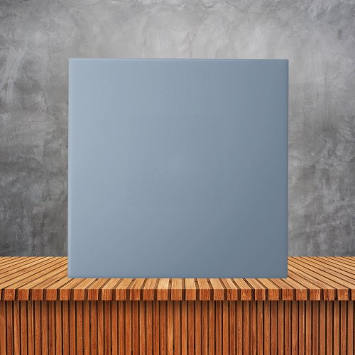 Minimalist Dusty Blue Plain Solid Color Ceramic Tile