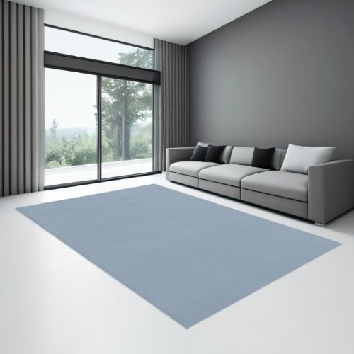 Minimalist Dusty Blue Plain Solid Color Wrapping P Rug