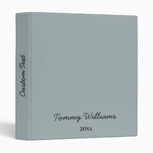 Minimalist Dusty Blue Professional Simple 3 Ring Binder