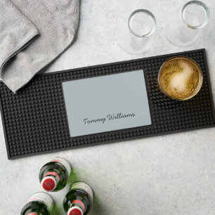 Minimalist Dusty Blue Professional Simple Bar Mat