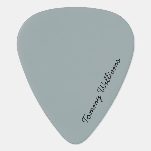 Minimalist Dusty Blue Professional Simple Guitar Pick (Front)