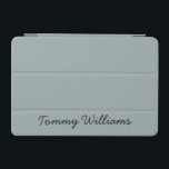 Minimalist Dusty Blue Professional Simple iPad Mini Cover<br><div class="desc">These simple,  minimalist can be personalised to include a name or any text of your choice. If you don't want any text and would prefer just a blank,  then you can simply delete the text.</div>