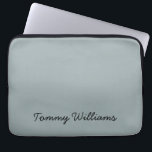 Minimalist Dusty Blue Professional Simple Laptop Sleeve<br><div class="desc">These simple, minimalist can be personalised to include a name or any text of your choice. If you don't want any text and would prefer just a blank, then you can simply delete the text.</div>