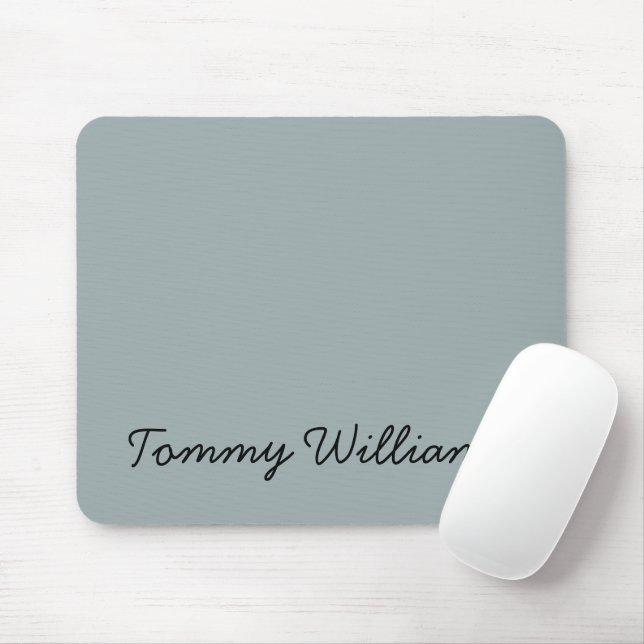 Minimalist Dusty Blue Professional Simple Mouse Pad (With Mouse)