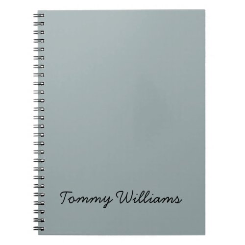 Minimalist Dusty Blue Professional Simple Notebook