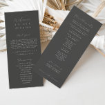 Minimalist Dusty Gray Wedding Ceremony Program<br><div class="desc">Design features an handwritten font and modern minimalist design. Designed to coordinate with for the «SERENA» Wedding Invitation Collection. To change details, click «Personalize». To move the text or change the size, font, or color, click «Click to customize further» It. View the collection link on this page to see all...</div>