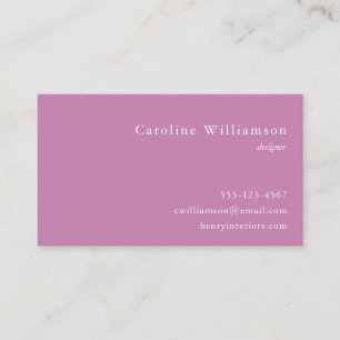 Minimalist Dusty Lavender Elegant Professional Business Card