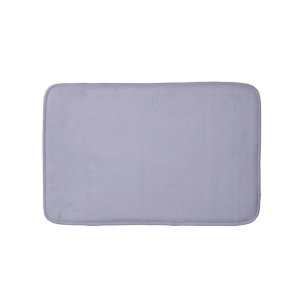 Minimalist dusty lilac solid plain elegant chic bath mat