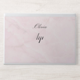 Minimalist dusty pink Background Personalized Name HP Laptop Skin